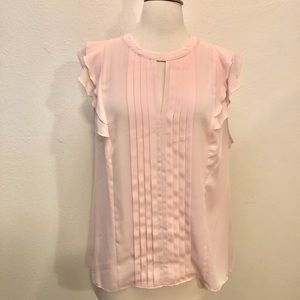 Elle Light Pink Ruffled Short-Sleeve Top